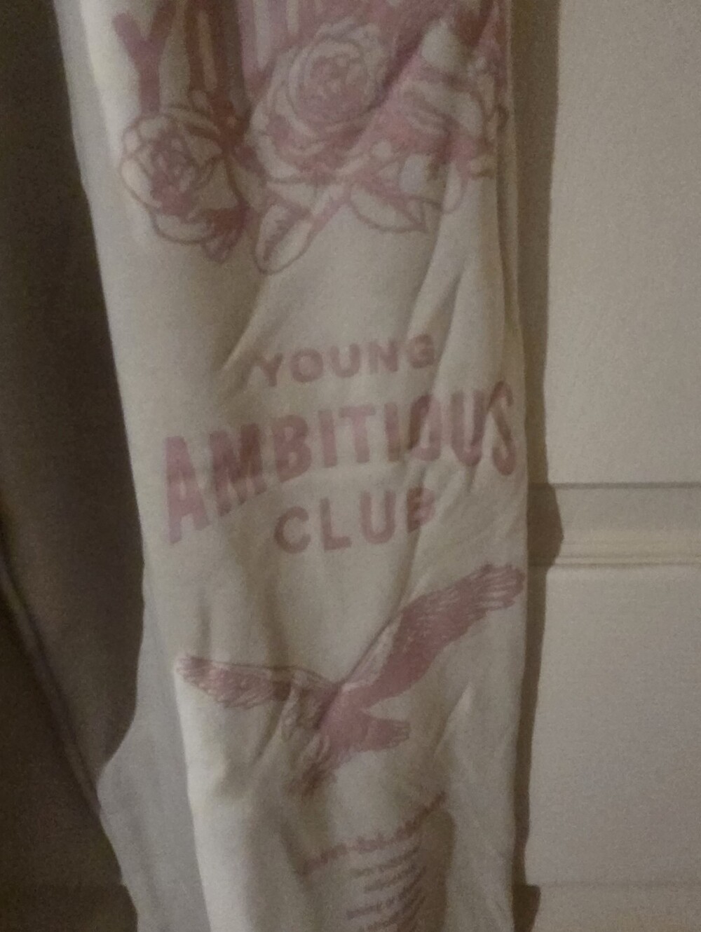 Graphic Tee Dress with Pink 'Young Ambitious Club' Print